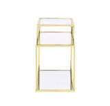 Uchenna - Accent Table - Clear Glass & Gold
