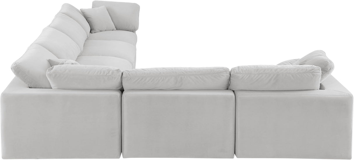 Comfy - 6 Piece Velvet Modular Corner Sectional