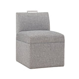Della - Upholstered Castered Chair - Gray