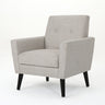 Contemporary Club Chair With Nailhead Trim Fabric And Birch Wood Legs