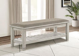Franco - Fabric Upholstered Bench With Shelf