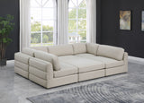 Beckham - 6 Piece Modular U-Shaped Armless Sectional