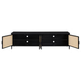 Amherst - 78" 4-Door Metal TV Stand Media Console - Black