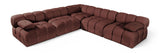 Orin - Velvet Fabric 5 Piece Modular Sectional