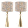 Cone - Travertine Table Lamp (Set of 2)