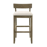 Merie - Modern Transitional Wood Bar Height Kitchen Bar Stool