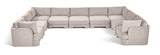 Hammond - Velvet Performance Fabric Upholstered 9 Piece Sectional