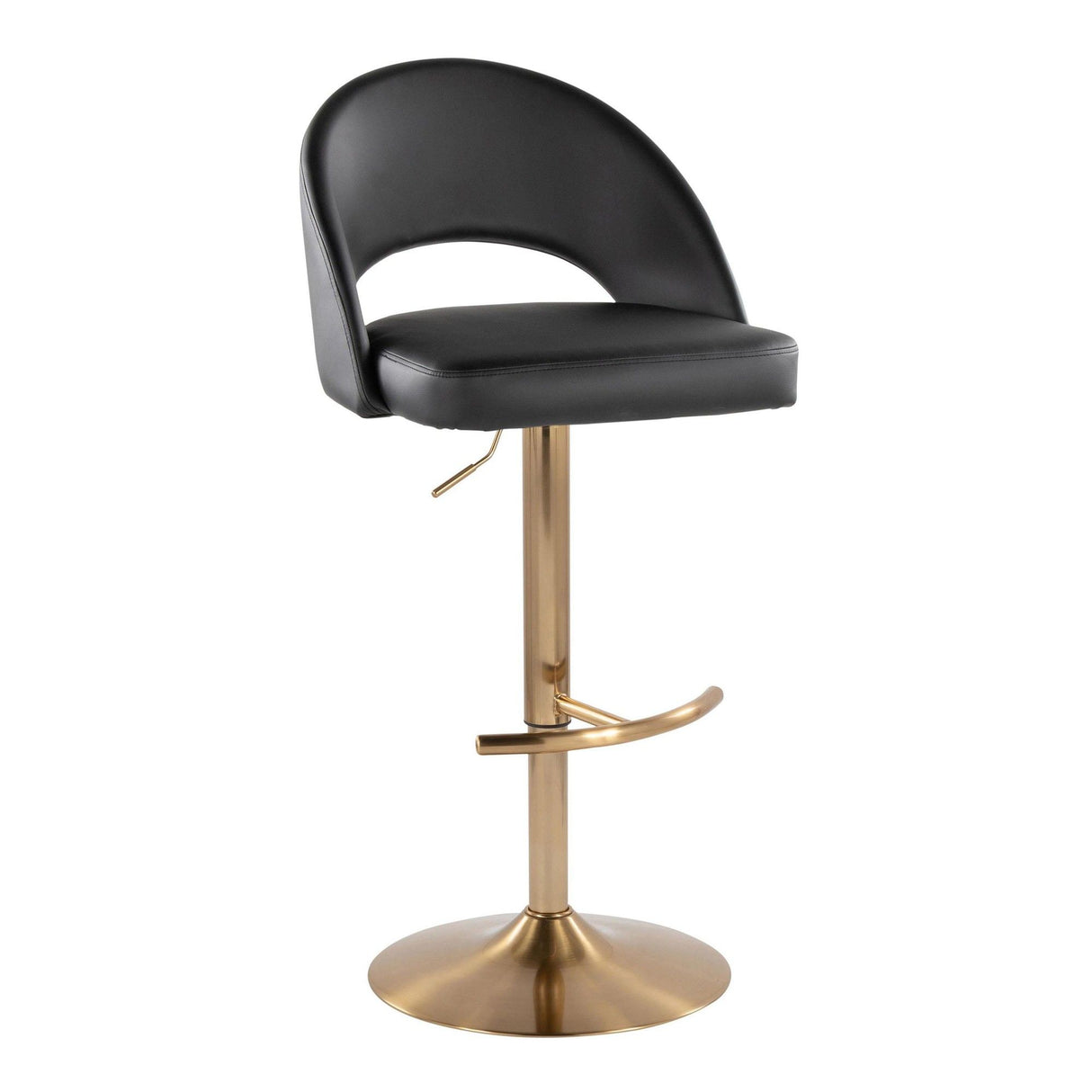 Renee - Adjustable Barstool (Set of 2) - Gold Base