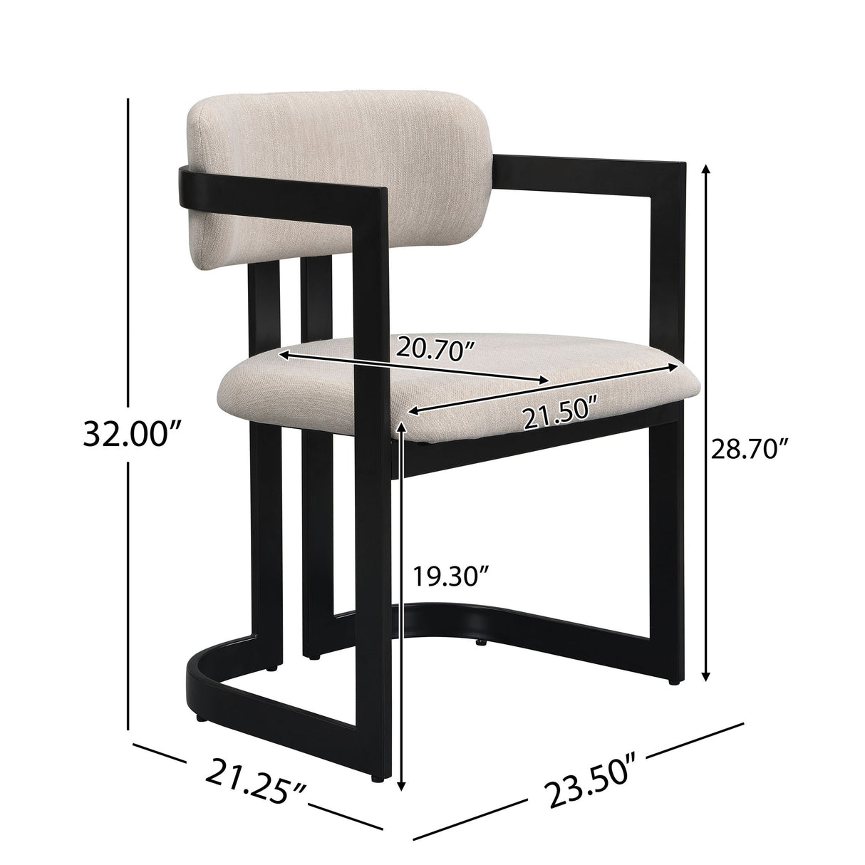 Upholstered Dining Armchairs (Set of 2)