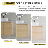 Mounted Bathroom Vanity With Art Sink & 2 Soft Close Doors