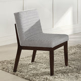 Edwyn - Side Chair (Set of 2) - Gray Fabric & Brown