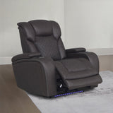 Wendell - Power Motion Recliner With Storage, USB & LED - Dark Gray