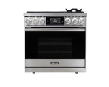 Dacor DOP36C86DLS/DA 36 inch dual fuel range silver stainless steel - front view