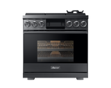 Dacor DOP36M96GLM/DA 36 inch professional gas range graphite stainless steel - front view