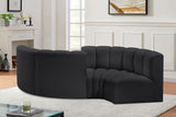 Arc - Faux Leather 4 Piece Curved Modular Sofa