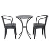 Ambrosia - 3 Piece Bistro Set With Leaf Motifs Top And Seat