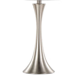 Lenuxe - 24" Metal Table Lamp (Set of 2) - Polished Nickel