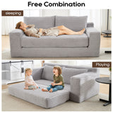 Convertible Loveseat Sofa Bed With Memory Foam & Steel Frame