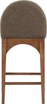 Waldorf - Boucle Stool With Brown Legs