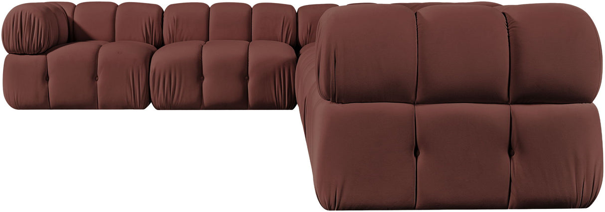Orin - L-Shaped Velvet 6 Piece Modular Sectional