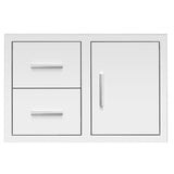 Summerset 33 Inch 2-Drawer & Access Door Combo Masonry Frame Return - DC2-33M