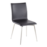 Fuji - Mason Upholstered Swivel Dining Set - Stainless Steel