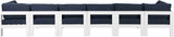 Nizuc - Outdoor Patio 6 Seat Modular Sofa With White Frame