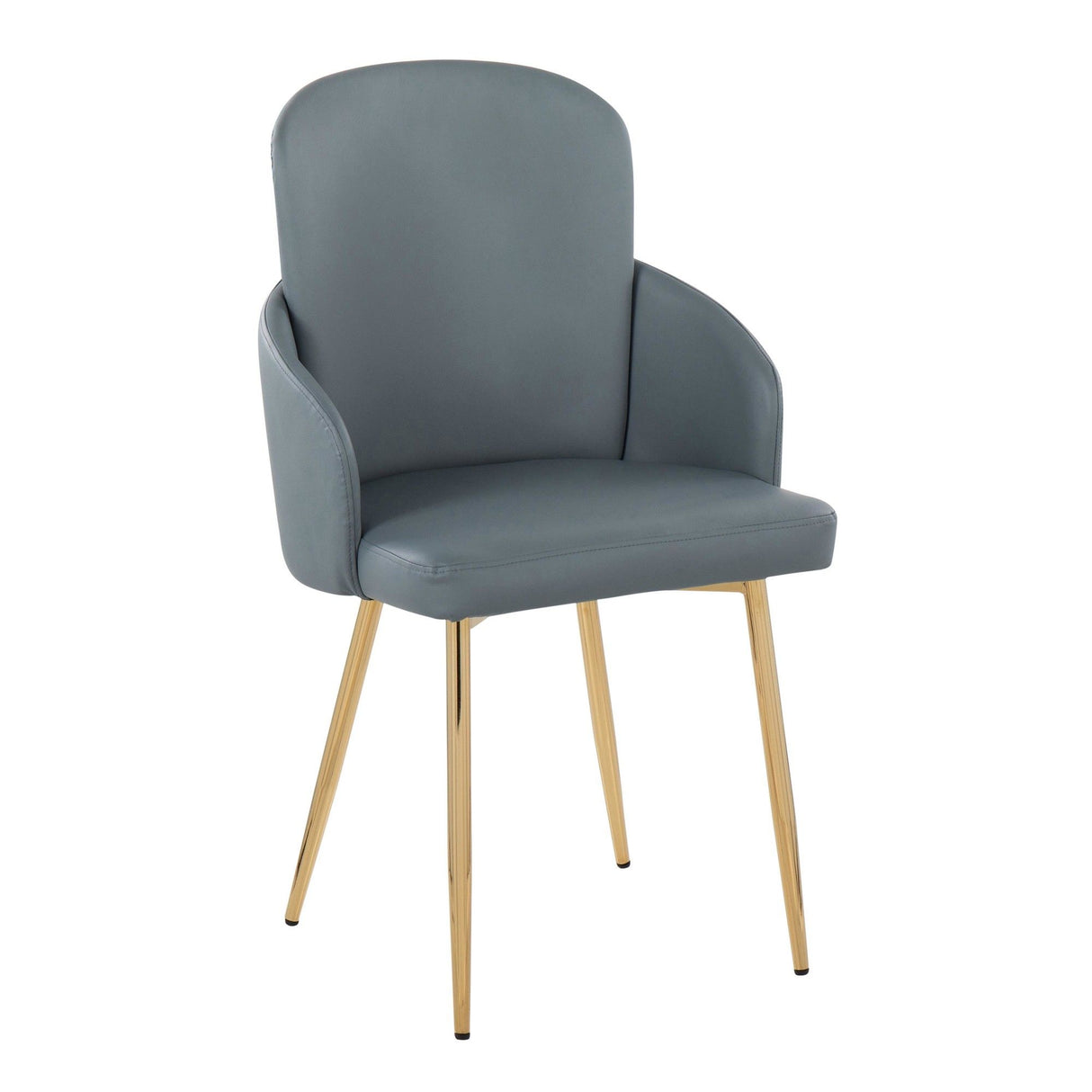 Dahlia - Contemporary Dining Chair (Set of 2) - Gold Metal Frame