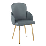 Dahlia - Contemporary Dining Chair (Set of 2) - Gold Metal Frame