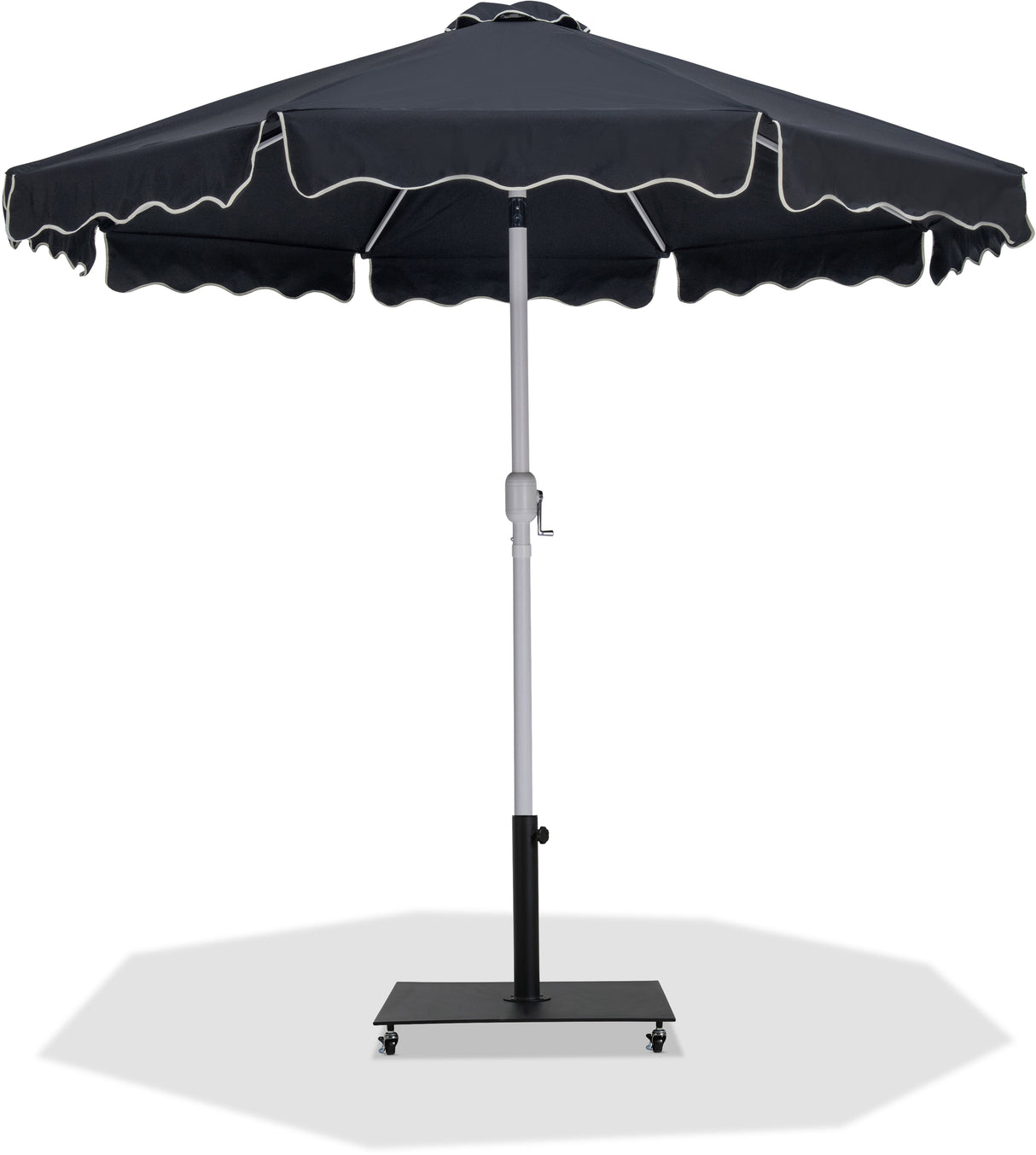 Amalfi - Aluminum Patio Umbrella - Black Base / White Pole