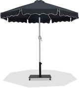 Amalfi - Aluminum Patio Umbrella - Black Base / White Pole