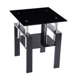 Tempered Glass Table With Storage
