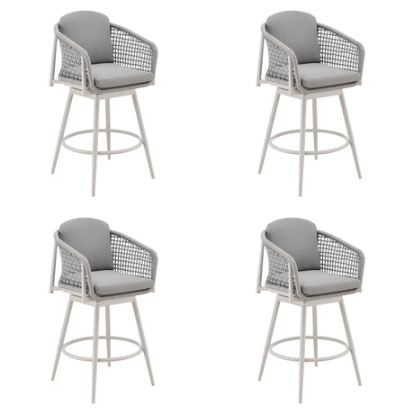 Rhodes - Outdoor Patio Swivel Counter Stool Set