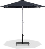 Fiji - Aluminum Patio Umbrella With Square Black And White Base