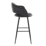 Margarite - 30" Fixed-Height Barstool - Black Metal (Set of 2)