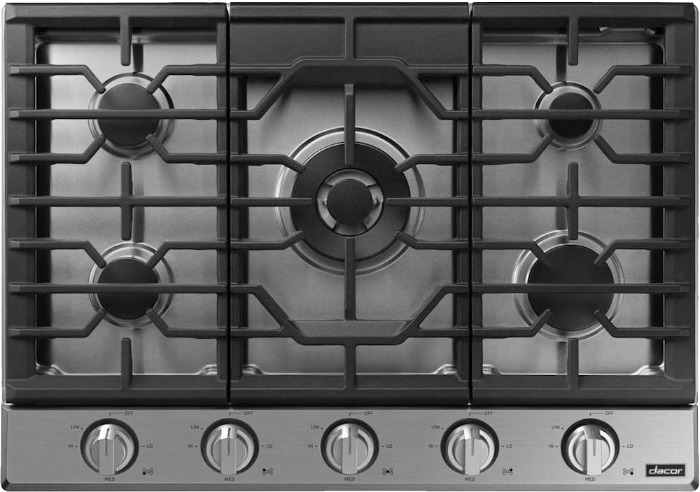 Dacor DTG30P875NS 30 Inch Gas Cooktop front view