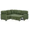 L-Shaped Sofa With Pull Out Sofa Bed With USB