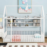 House Frame With Fence And Shelves