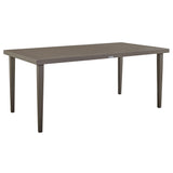 Silvana - Outdoor Aluminum Rectangle Dining Table - Gray