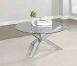 Kenzie - Round Tempered Glass Top Table