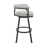 Nolagam - Swivel Bar Stool - Black Metal