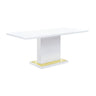 Gaines - High Gloss Dining Table With Pedestal Base