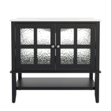 Bathroom Vanity With Ceramic Sink, Adjustable & Open Shelf