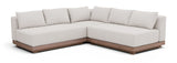 Solace - Olefin Performance Fabric 3 Piece Outdoor Patio Modular Sectional (2 Loveseats & Corner Chair)