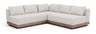 Solace - Olefin Performance Fabric 3 Piece Outdoor Patio Modular Sectional (2 Loveseats & Corner Chair)