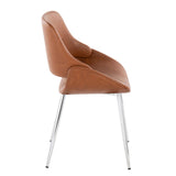 Fabrizzi - Mid-Century Modern Accent / Dining Chair (Set of 2) - Chrome Metal