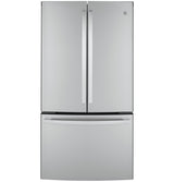 GE GWE23GYNFS - 36 in. 23.1 cu. ft. Counter Depth French Door Refrigerator with Ice Maker - Fingerprint Resistant Stainless