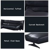 Maeko - Sectional Sofa - Dark Gray Top Grain Leather