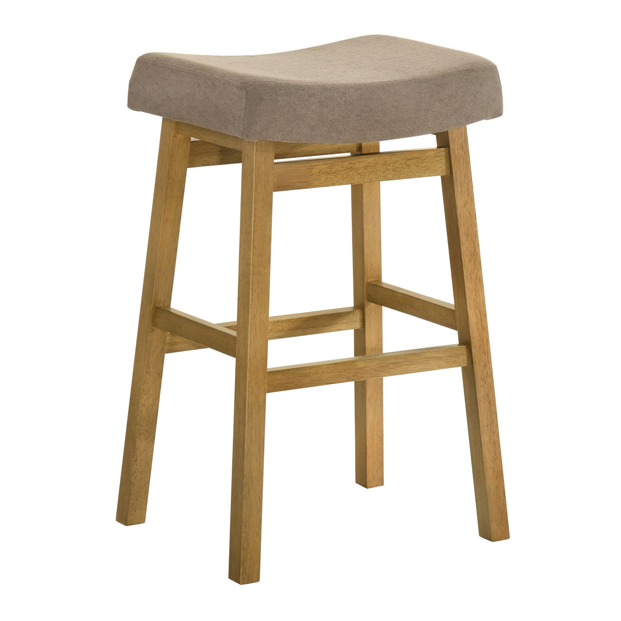 Lenon - Modern Farmhouse Wood Bar Height Kitchen Bar Stool