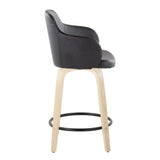 Boyne - 24" Fixed-Height Counter Stool (Set of 2) - Black And Beige